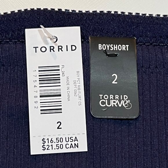 NWT TORRID Boyshort Pantie Underwear Sz 2X Blue - Picture 3 of 5